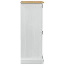 Sko skab med hylde Corona Hvid 99 x 32 x 85 cm Massiv fyrretræ