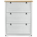 Sko skab med hylde Corona Hvid 99 x 32 x 122 cm Massiv fyrretræ