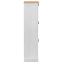 Sko skab med hylde Corona Hvid 99 x 32 x 122 cm Massiv fyrretræ