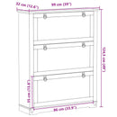 Sko skab med hylde Corona Hvid 99 x 32 x 122 cm Massiv fyrretræ