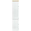 Badeværelsesskab Hvid 50 x 40 x 185 cm Massiv fyrretræ
