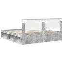 Sengestel med hovedgærde Beton 180 x 200 cm Konstrueret træ