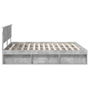 Sengestel med hovedgærde Beton 180 x 200 cm Konstrueret træ
