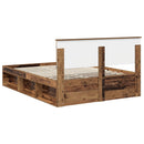 Sengestel Gammelt træ 140 x 190 cm Konstrueret træ