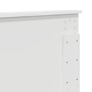 Sengestel med hovedgærde Hvid 140 x 200 cm Konstrueret træ