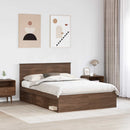 Sengestel med hovedgærde Brun eg 140 x 200 cm Konstrueret træ