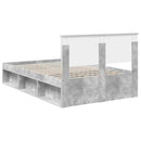 Sengestel med hovedgærde Beton Grå 135 x 190 cm Konstrueret træ