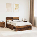 Sengestel Gammelt træ 135 x 190 cm Konstrueret træ