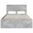 Sengestel med hovedgærde Beton 120 x 190 cm Konstrueret træ