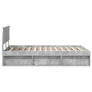 Sengestel med hovedgærde Beton 120 x 200 cm Konstrueret træ