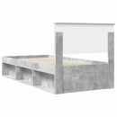 Sengestel med hovedgærde Beton Grå 100 x 200 cm Konstrueret træ