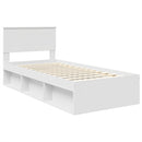 Sengestel med hovedgærde Hvid 90 x 190 cm Konstrueret træ