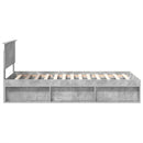 Sengestel med hovedgærde Beton Grå 75 x 190 cm Konstrueret træ