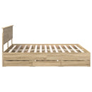 Sengestel med skuffe Sonoma eg 200 x 200 cm Ingeniørtræ