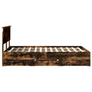 Sengestel med skuffe Røget eg 135 x 190 cm Ingeniørtræ