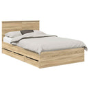 Sengestel med skuffe Sonoma eg 120 x 190 cm Ingeniørtræ