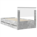 Sengestel med skuffe Beton Grå 75 x 190 cm Ingeniørtræ