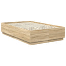 Sengestel med hovedgærde Sonoma eg 135 x 190 cm Konstrueret træ