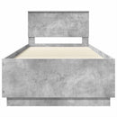 Sengestel med hovedgærde Beton Grå 100 x 200 cm Konstrueret træ