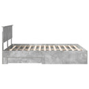 Sengestel med hovedgærde Beton Grå 150 x 200 cm Konstrueret træ