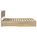Sengestel med hovedgærde Sonoma eg 140 x 190 cm Konstrueret træ