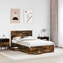 Sengestel med hovedgærde Røget eg 120 x 190 cm Konstrueret træ