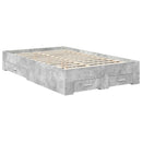 Sengestel med hovedgærde Beton Grå 120 x 200 cm Konstrueret træ