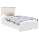 Sengestel med hovedgærde Hvid 90 x 190 cm Konstrueret træ