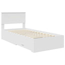 Sengestel med hovedgærde Hvid 90 x 190 cm Konstrueret træ