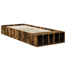 Sengestel med hylde Røget eg 90 x 190 cm Konstrueret træ