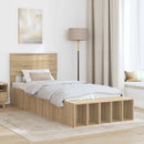 Sengestel med hylde Sonoma eg 90 x 200 cm Konstrueret træ