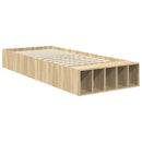 Sengestel med hylde Sonoma eg 75 x 190 cm Konstrueret træ