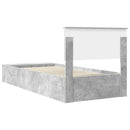Sengestel med hylde Beton Grå 70 x 190 cm Konstrueret træ