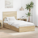 Opbevaringsseng Sonoma eg 90 x 190 cm Konstrueret træ