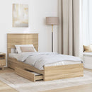 Opbevaringsseng Sonoma eg 90 x 190 cm Konstrueret træ