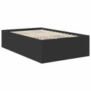 Sengestel med hovedgærde Sort 120 x 200 cm Konstrueret træ