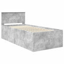 Sengestel med hovedgærde Beton Grå 120 x 200 cm Konstrueret træ