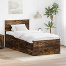 Sengestel med hovedgærde Røget eg 90 x 190 cm Konstrueret træ
