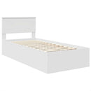 Sengestel med hovedgærde Hvid 90 x 190 cm Konstrueret træ