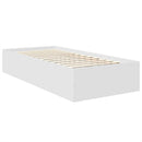 Sengestel med hovedgærde Hvid 90 x 190 cm Konstrueret træ