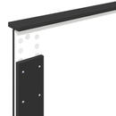 Sengestel med hovedgærde Sort 90 x 190 cm Konstrueret træ