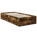 Sengestel med hovedgærde Røget eg 75 x 190 cm Konstrueret træ