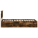 Sengestel med hovedgærde Røget eg 75 x 190 cm Konstrueret træ