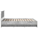 Sengestel med hovedgærde Beton Grå 160 x 200 cm Konstrueret træ