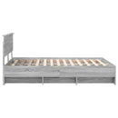 Sengestel Grå Sonoma 160 x 200 cm Konstrueret træ