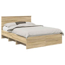 Sengestel med hovedgærde Sonoma eg 150 x 200 cm Konstrueret træ