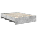 Sengestel med hovedgærde Beton Grå 140 x 200 cm Konstrueret træ
