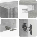 Tv vægskab sæt Vægmonteret 4 pcs Beton Grå Konstrueret træ