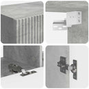 Tv vægskab sæt Vægmonteret 6 pcs Beton Grå