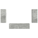 TV-møbelsæt Vægmonteret 2 pcs Beton Grå Konstrueret træ